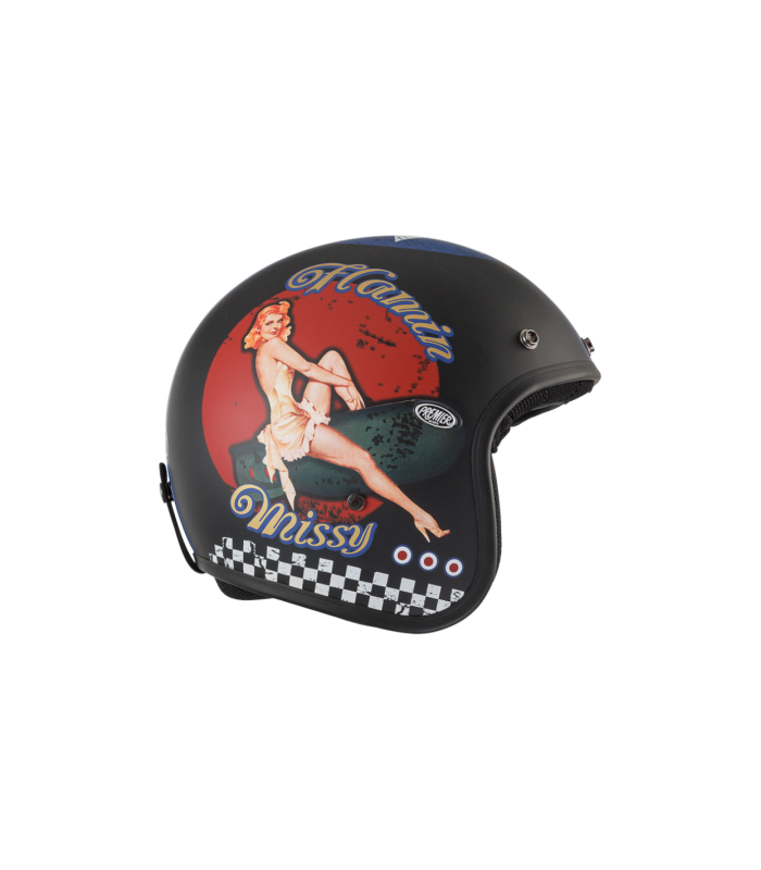 Casque jet Premier Classic Pin Up 9 Bm