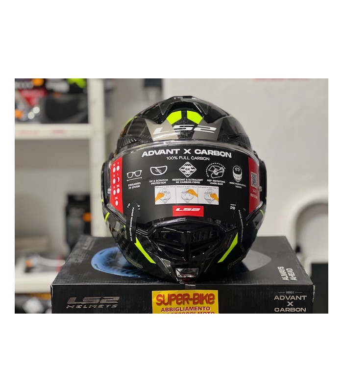 Casque LS2 FF901 Advant X  Future 2 carbon jaune