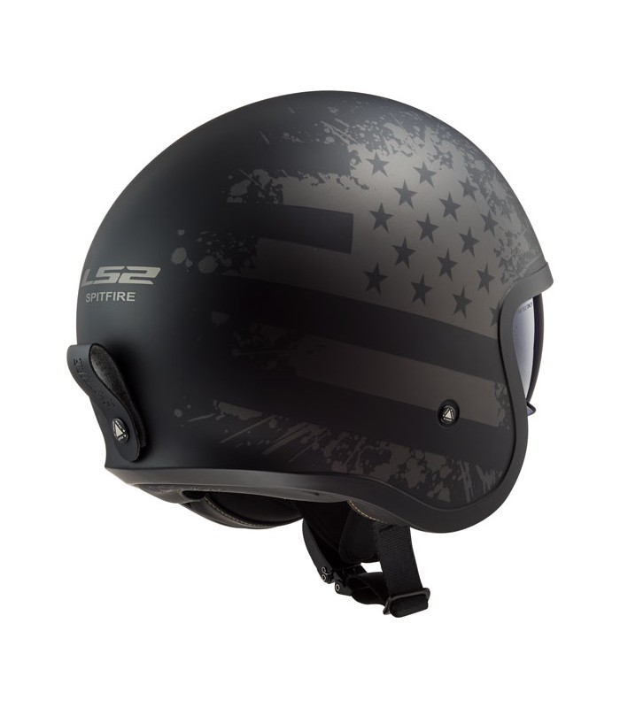 Jet LS2 Spitfire 2 Black Flag matt