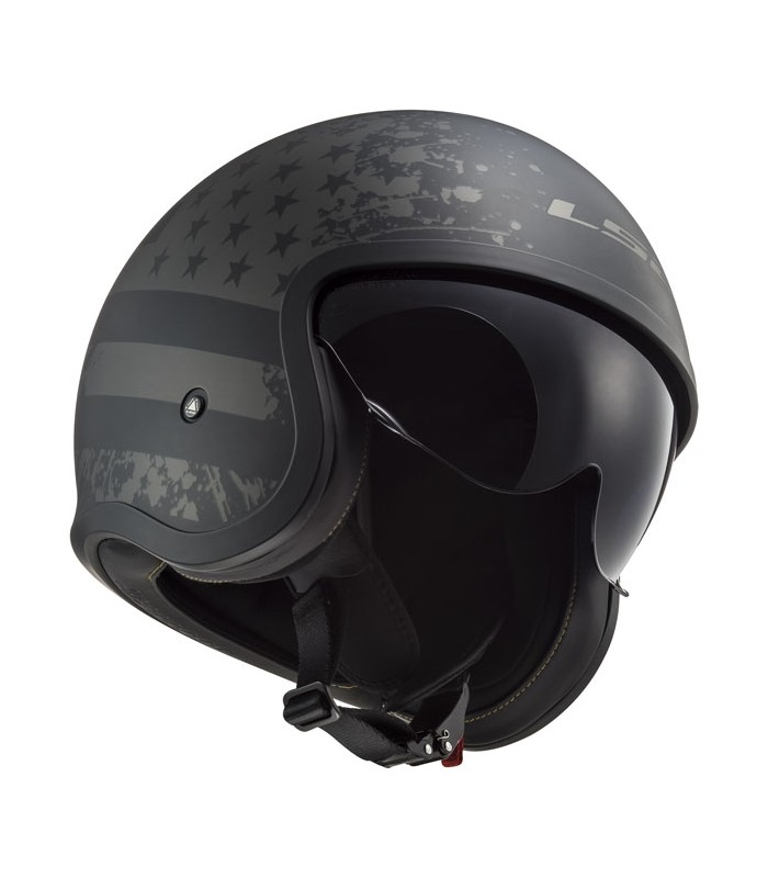 Jet LS2 Spitfire 2 Black Flag matt