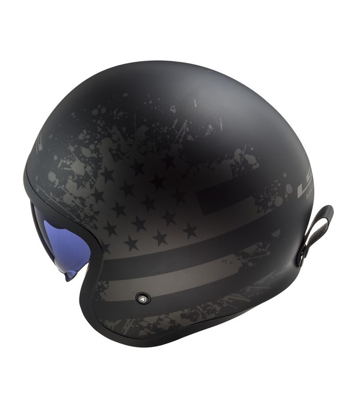 Helm jet LS2 Spitfire 2 Black Flag matt