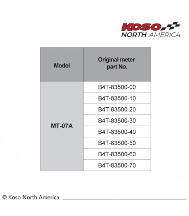 Koso RX-4 Yamaha MT-07 (2021-)