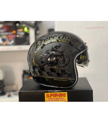 Casco jet Scorpion Belfast Evo Drive Fast nero