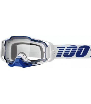 100% ARMEGA white blue CLEAR LENS