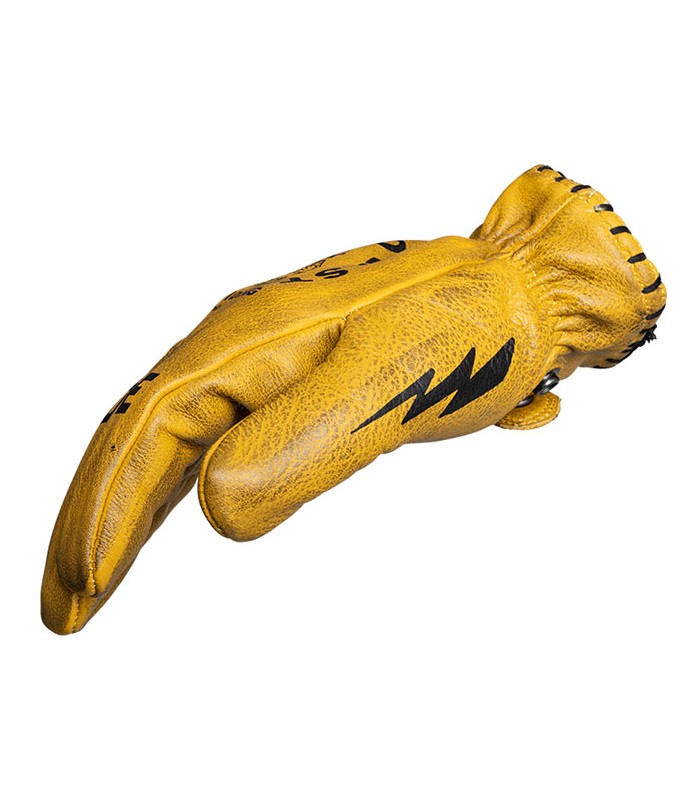 Guanti in pelle John Doe Coyote nero giallo