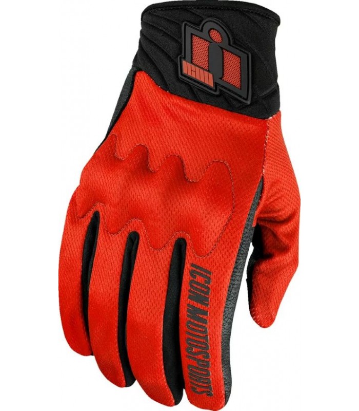 Gants ICON ANTHEM 3 TOUCHSCREEN rouge