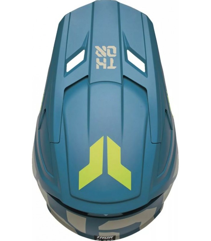 Kinder cross helm Thor Fleet Forge blau matt