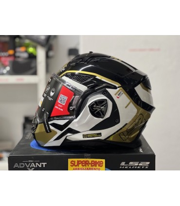LS2 FF901 Advant X Metryk black gold helmet