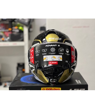LS2 FF901 Advant X Metryk black gold helmet