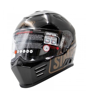 Casco Simpson Venom Logo ST nero