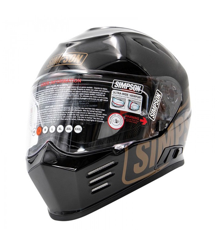 Simpson Venom Logo ST black helmet