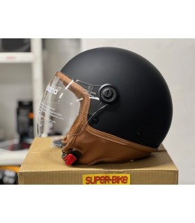 Casque Jet Tucano Urbano EL Jettin noir matt marron