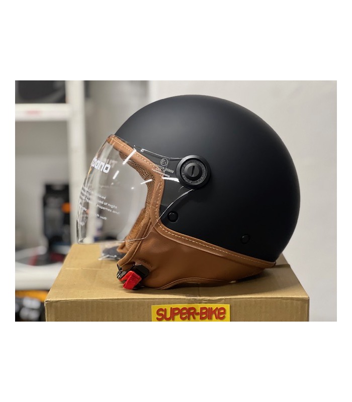Casque Jet Tucano Urbano EL Jettin noir matt marron