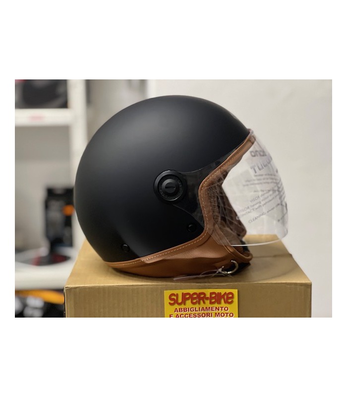 Helm Jet Tucano Urbano EL Jettin schwarz matt braun