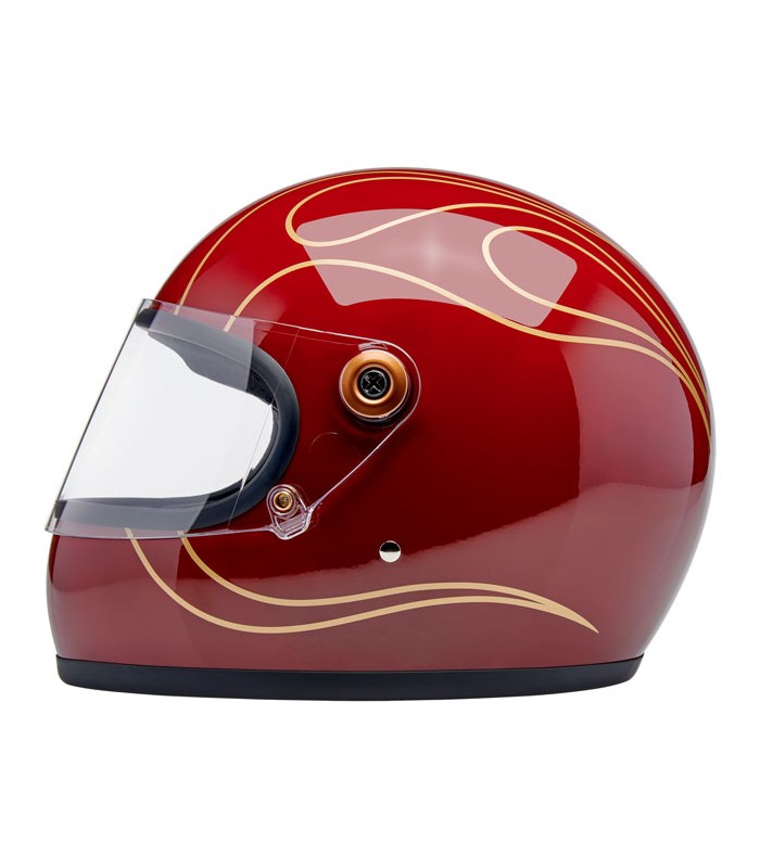 Casco Biltwell Gringo S Garnet Red Flames