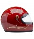 Biltwell Gringo S Garnet Red Flames helmet