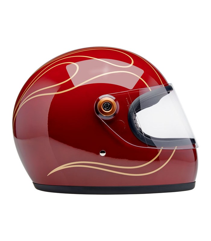 Casque Biltwell Gringo S Garnet Red Flames