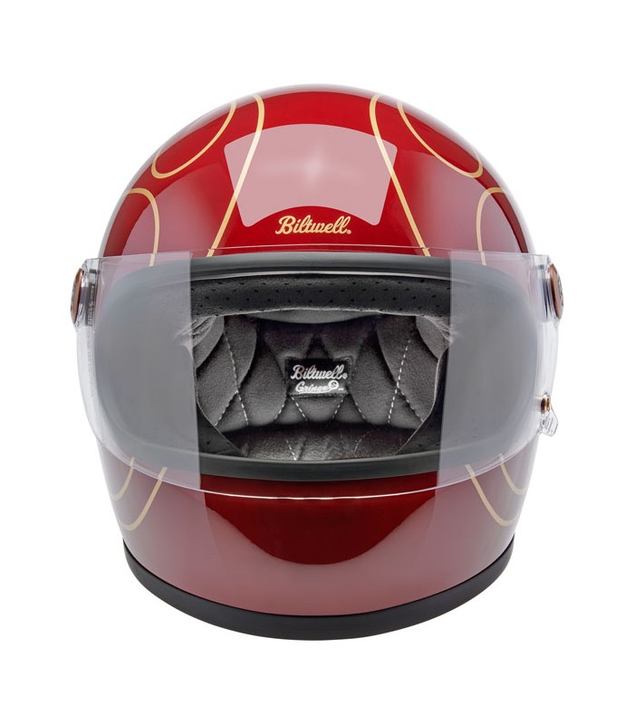 Casco Biltwell Gringo S Garnet Red Flames
