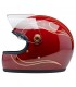 Biltwell Gringo S Garnet Red Flames helmet