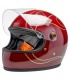 Biltwell Gringo S Garnet Red Flames helmet