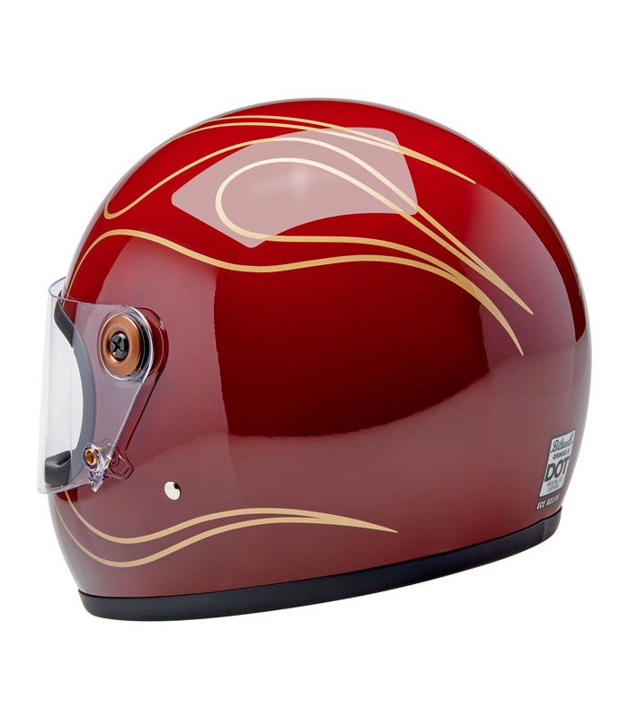 Helm Biltwell Gringo S Garnet Red Flames