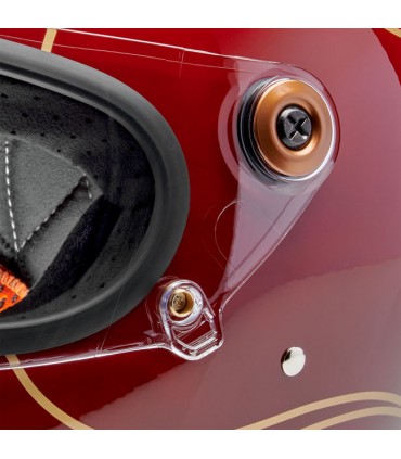 Biltwell Gringo S Garnet Red Flames helmet