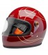 Biltwell Gringo S Garnet Red Flames helmet