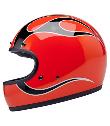 Helm Biltwell Gringo Comp Orange Flames