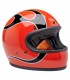 Biltwell Gringo Comp Orange Flames helmet