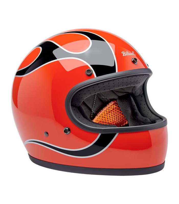 Helm Biltwell Gringo Comp Orange Flames
