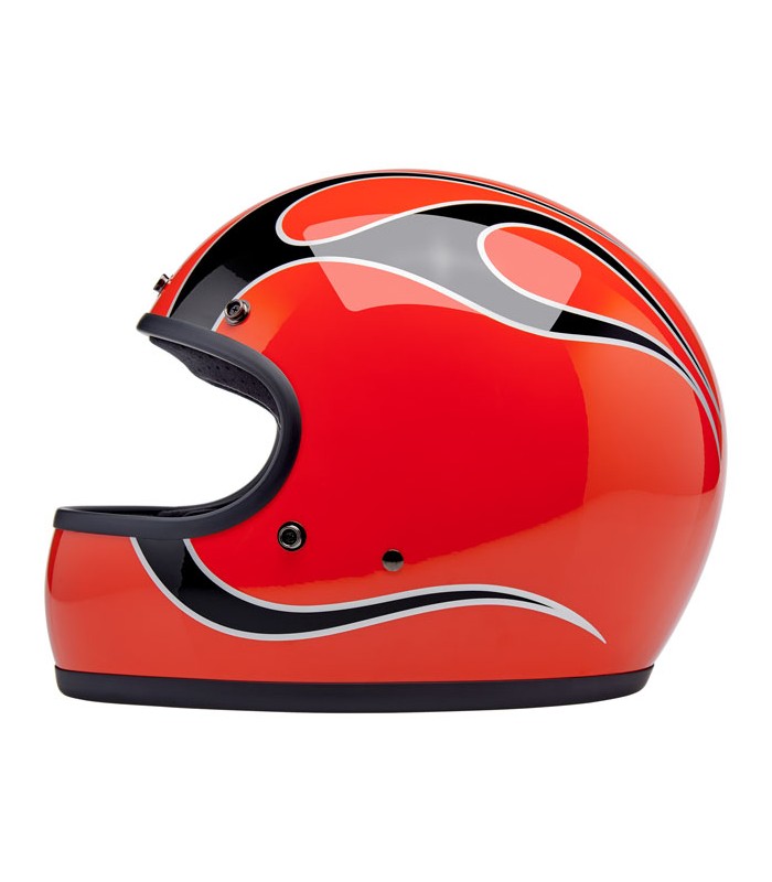 Casco Biltwell Gringo Comp Orange Flames