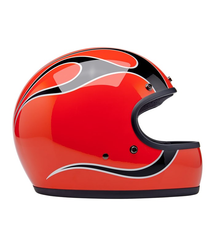 Casque Biltwell Gringo Comp Orange Flames
