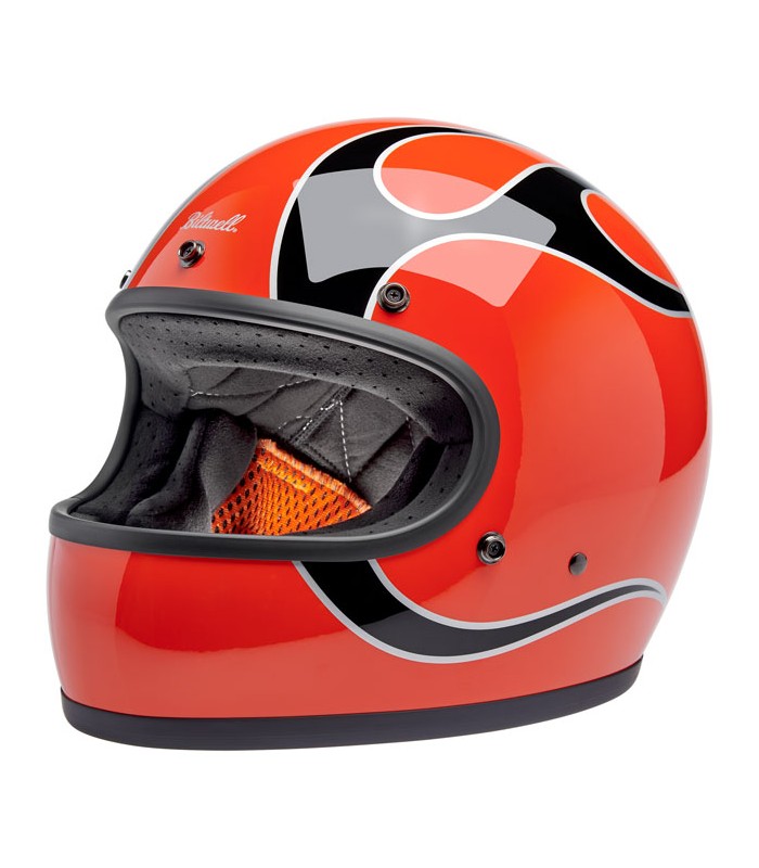 Helm Biltwell Gringo Comp Orange Flames