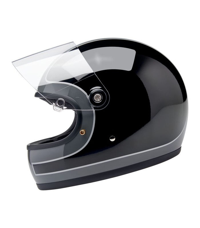 Biltwell Gringo S Storm Tracker Grey/Black helmet