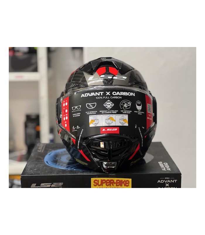 Casque LS2 FF901 Advant X  Future 2 carbon rouge