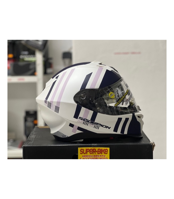 Scorpion Exo-520 Evo Air Banshee white blue violet helmet