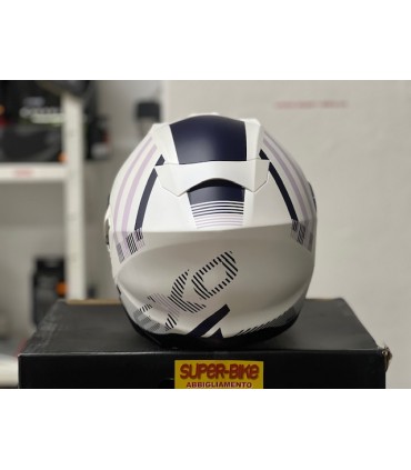 Casque Scorpion Exo-520 Evo Air Banshee blanc bleu lilla