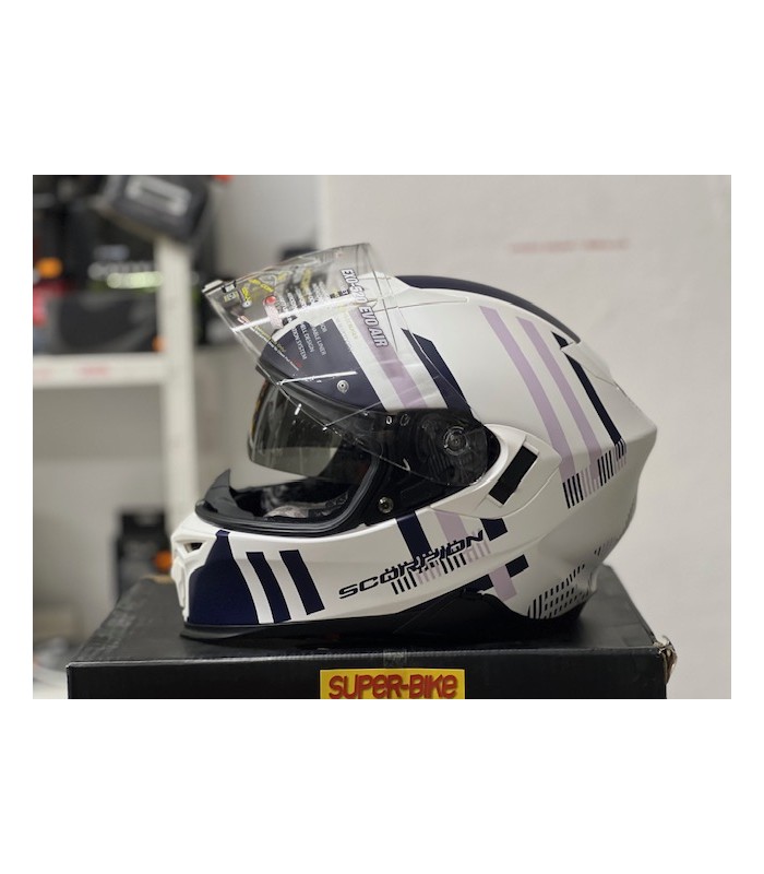Scorpion Exo-520 Evo Air Banshee white blue violet helmet