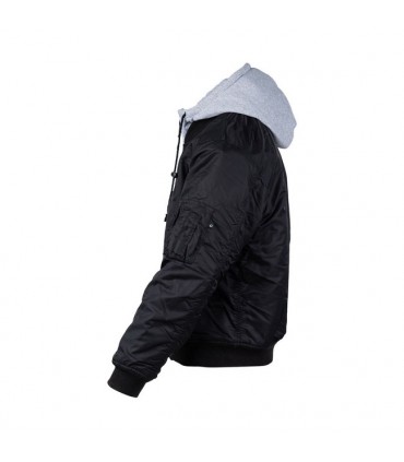 MA-1 hooded bomber jack black