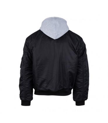 MA-1 hooded bomber jack black