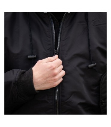 MA-1 hooded bomber jack black