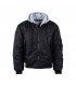 MA-1 hooded bomber jack black