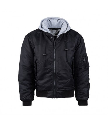 MA-1 hooded bomber jack black