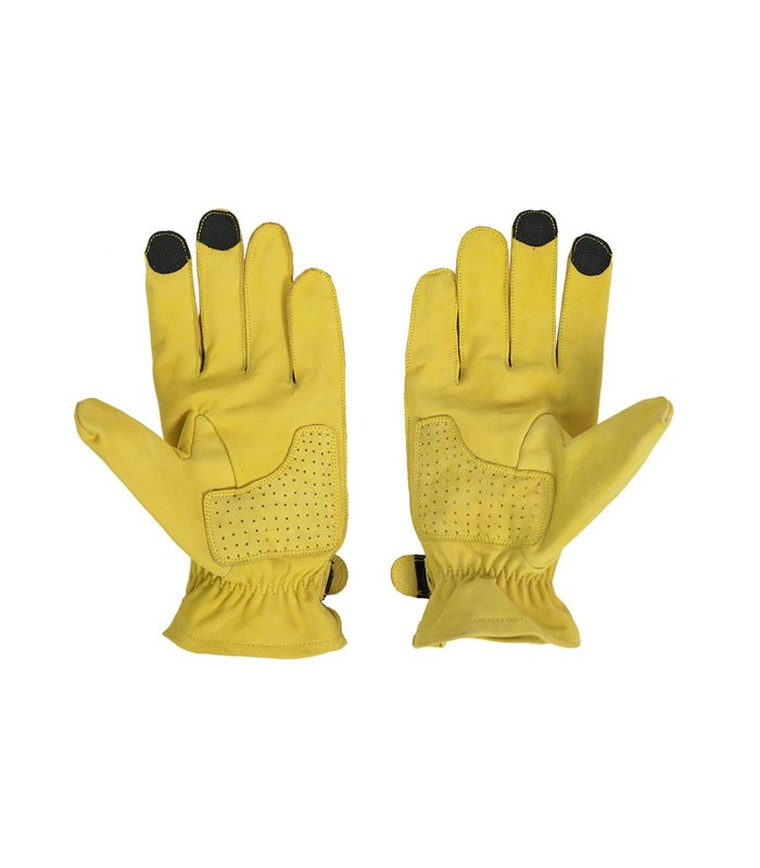 Leder handschuhe By City Texas gelb