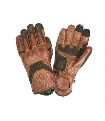 Leder handschuhe By City Cafè 3 braun