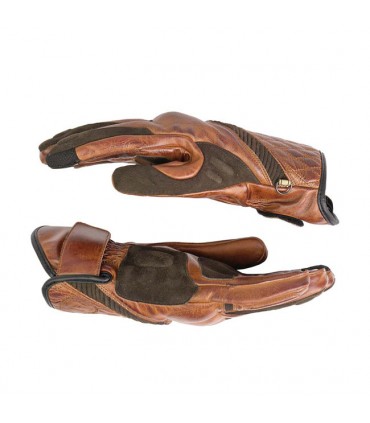 Leder handschuhe By City Cafè 3 braun