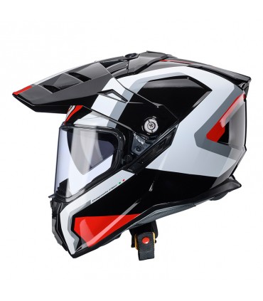 Helm Caberg Tanami Scram schwarz weiss rot