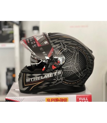 Mt Helmets Thunder 3 Sv Isle Of Man schwarz Gold
