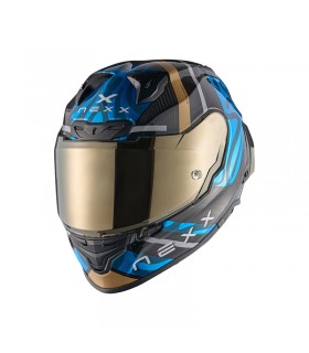 Casque moto Nexx X.R3R Swirl Sky bleu
