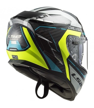 LS2 FF327 Challenger Thorn carbon yellow helmet